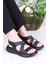 35375 Diva Comfort Rahat Çapraz Kuşaklı Çırtlı Kadın Sandalet 1