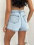Kot Jeans Kesimetrik Kesim Cepli Şortlu Etek - Gri 3