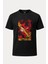 Tanjiro Kamado Baskılı Demon Slayer Tişört - Siyah Anime T-Shirt 1
