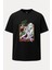 Oversize Daki ve Gyutaro Demon Slayer Unisex Siyah Tişört 1