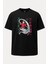 Oversize Chihiro ve Haku Ghibli Ruhların Kaçışı Unisex Siyah Tişört 1