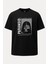 Oversize Paranoid Paranormal Baskılı Unisex Siyah Tişört 1