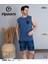 Erkek Bisiklet Yaka Kolsuz Şortlu Pijama Takımı 6185/9 - 1 Adet 2