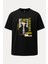 Oversize Kazutora Tokyo Revengers Anime Baskılı Unisex Siyah Tişört 1