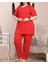 Büyük Beden Yazlık Tunik Pijama Takımı %100 Pamuk 2xl 3xl 4xl 1