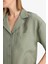 Loose Fit Ceket Yaka Modal Kısa Kollu Gömlek F0399AX25SP 5