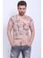 Unisex Bisiklet Yaka Baskılı Yıkamalı T-Shirt 1
