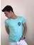 Unisex Bisiklet Yaka Baskılı Yıkamalı T-Shirt 1