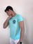 Unisex Bisiklet Yaka Baskılı Yıkamalı T-Shirt 2
