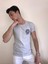 Unisex Bisiklet Yaka Baskılı Yıkamalı T-Shirt 1