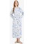 Relax Fit Bisiklet Yaka Çiçekli Poplin Bağcıklı Uzun Kollu Maxi Elbise F4554AX25HS 1