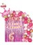 4 Harfli Rose Isimli Pembe Beyaz Konseptli Kraliçe Taçlı Doğum Günü Balon Zincir Parti Seti Süsü 1