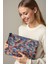 Çok Renkli Dikey Çizgili Clutch Portföy Çanta 1