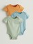 Bisiklet Yaka Basic Erkek Bebek Çıtçıtlı Bodysuit 3'lü (S5) 1