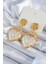 Gold Renk Gül Sallantı Kalp Model Pirinç Vip Kadın Küpe 1