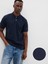 Erkek Lacivert Gap Logo Piqué Polo Yaka T-Shirt 1