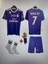 Cristiano Ronaldo Real. Madrid 2017 Mor Cardif Ligi Çocuk Forma T-Shrt Takımı Çorap+Bileklik Yanında 1