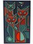 Feline Trio V2 - Üç Boyutlu Ahşap Kedi Tablosu | Modern Duvar Dekoru | Geometrik Kedi Tasarımı 1