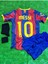 Lionel Messi Barcelona 2011 Şampiyonlar Ligi Sezonu Retro Çocuk Forma T-Shrt Takımı Çorap+Bileklik Yanında 2