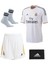 Real Madrid 2023/24 Sezon Arda Güler 24 Numara Iç Saha Beyaz-Sarı Şerit Çocuk Forma T-Shrt Şort Takımı Çorap+Bileklik Yanında 3