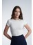 Taş Detaylı Kısa Kol Ribana Bluz 1
