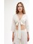 Ekru Keten Plaj Bluz 1