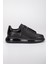 Erkek Içi Dışı Hakiki Deri Siyah Rugan Sneaker 2