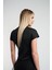 Bisiklet Yaka Kısa Siyah Bluz 5