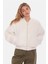 Sportswear Reversible Faux Fur Bomber Full-Zip Çift Taraflı Suni Kürk Krem Kadın Ceket/mont 1