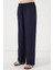 Geniş Paça Keten Pantolon 6735 - Lacivert 2