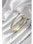 Mineli Pirinç Çiçek Desenli Zirkon Taşlı Gold Renk Kadın Kelepçe (Çap 60 Mm) 1