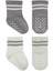 Nessiworld Bistyle Çemberli Kaymaz Soket Çorap 2'li BS10125 Gri Ekru 1