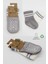 Nessiworld Bistyle Çemberli Kaymaz Soket Çorap 2'li BS10125 Gri Ekru 4