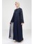 Baget Taşlı Lacivert Elbise 9270 2