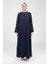 Baget Taşlı Lacivert Elbise 9270 3