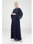 Baget Taşlı Lacivert Elbise 9270 5