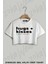 Hugs Kisses Baskılı Oversize Crop T-Shirt 1