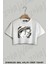 Albator Pirate Space Black And White Portrait Scar Baskılı Oversize Crop T-Shirt 1