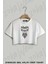Face Gorilla Goril Baskılı Oversize Crop T-Shirt 1