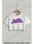 Black Sabbath Logo Mor Baskılı Oversize Crop T-Shirt 1