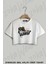 Halloween Happy Baskılı Oversize Crop T-Shirt 1