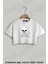 Jackass Skull And Crutches Baskılı Oversize Crop T-Shirt 1