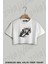 Motorcu V2 Baskılı Oversize Crop T-Shirt 1