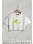 Tenis Love Raket ve Top Baskılı Oversize Crop T-Shirt 1