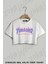 Logo V2 Thrasher Baskılı Oversize Crop T-Shirt 1
