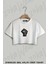 No Pasaran (Vintage Distressed Baskılı Oversize Crop T-Shirt 1