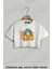 Yeşil Saçlı Baskılı Oversize Crop T-Shirt 1
