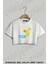 Wot Time Is It 701 Time Baskılı Oversize Crop T-Shirt 1