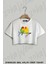 Two Cute Egg Shaped Peach Faced Baskılı Oversize Crop T-Shirt 1