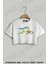 Triathlon Baskılı Oversize Crop T-Shirt 1
